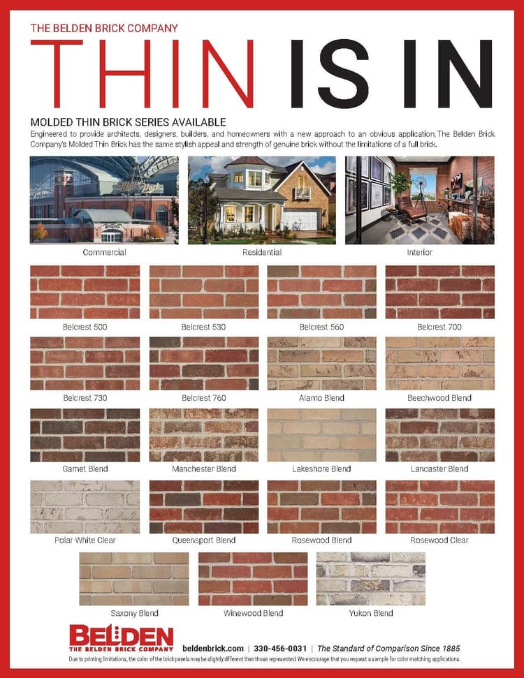 Thin Brick Stock Sheet